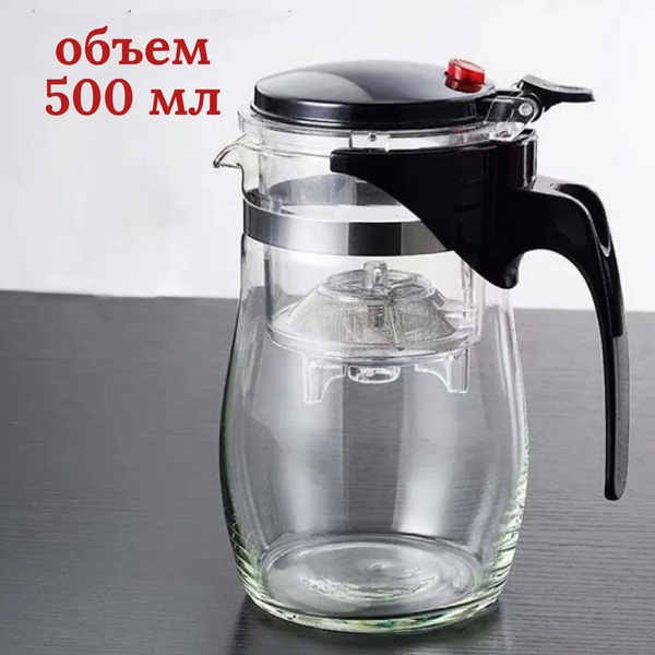 Характеристики Чайник заварочный 500 мл стеклянный Gung Fu с фильтром ...