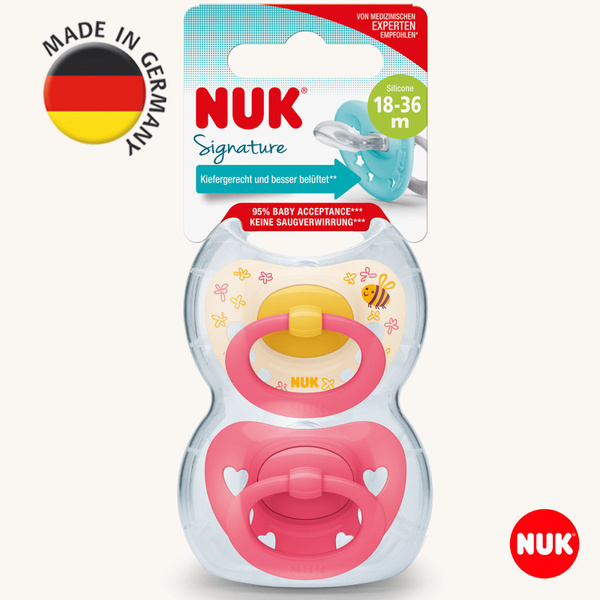NUK SIGNATURE Соска пустышка ортодонтическая силиконовая, разм. 3 (для ...