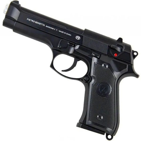 Спринговый детский пистолет с пульками железный Beretta M92 игрушечный ...