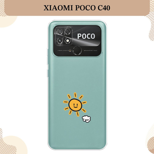 Силиконовый чехол на Xiaomi Poco C40 / Сяоми Поко С40 Солнышко рисунок ...