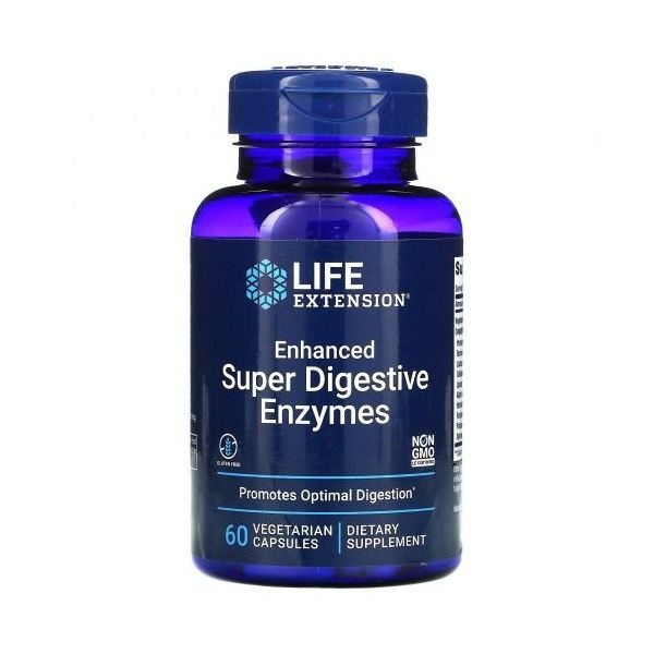 Ферменты пищеварительные, Enhanced Super Digestive Enzymes, 60 капсул ...