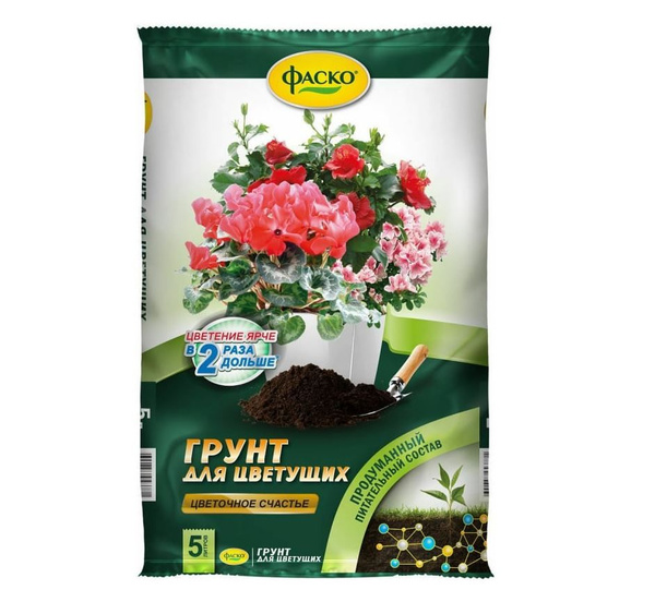 Грунт Цветочное счастье для цветущих ФАСКО 5л - купить по низкой цене в ...