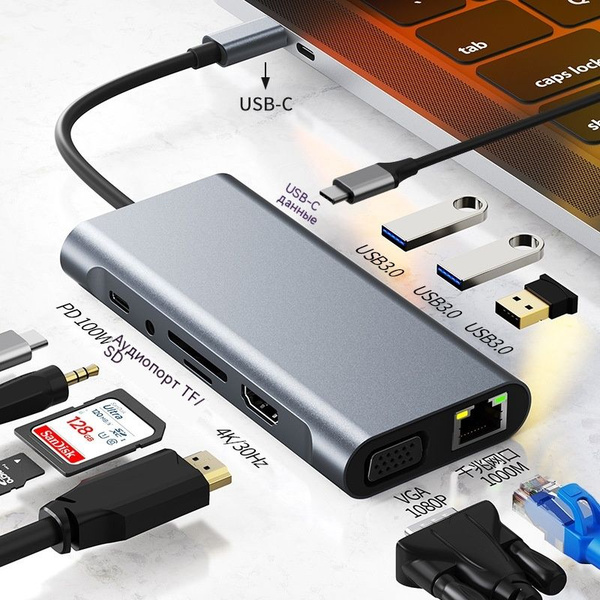 Универсальный 11-портовый удлинитель USB 3.0 для компьютеров и ...