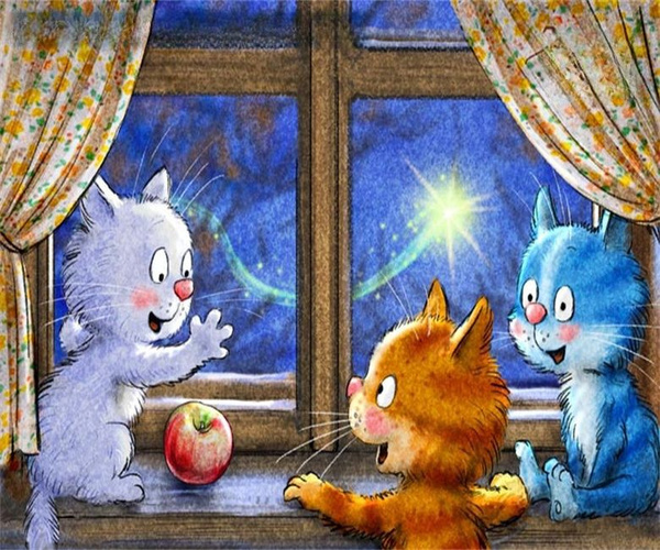 Алмазная мозаика "Синие коты Рины Зенюк" Вышивка Живопись Картина ...