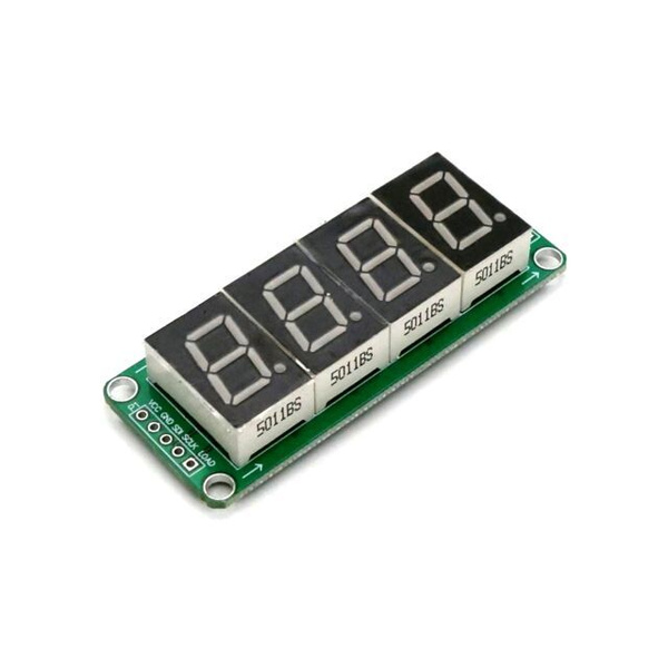 Четырехразрядный семисегментный дисплей с драйвером 74HC595 - купить с ...