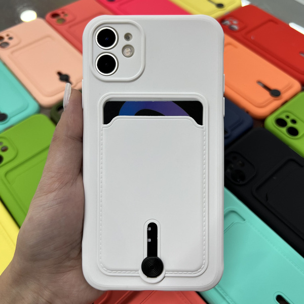 Чехол на iPhone 11 белый с карманом. - купить с доставкой по выгодным ...