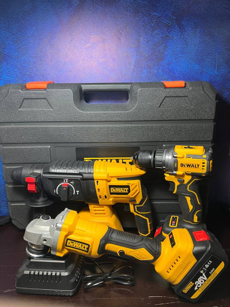 Набор электроинструмента DeWalt 3в1, Аккумуляторная УШМ Болгарка ...