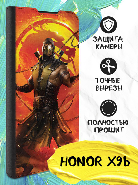 Характеристики Чехол-книжка для Honor X9b (Хонор Х9б) противоударный, с ...