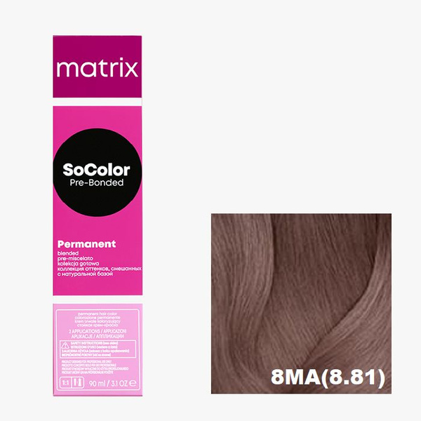Краска для волос, 8MA (8.81), MATRIX, SoColor Pre-Bonded, 90 мл ...