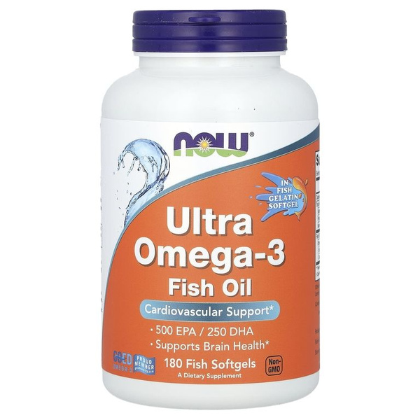 Жирные кислоты (омега) NOW Ultra omega-3 180 капсул из рыбы - купить с ...