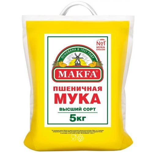 Мука Макфа пшеничная высшего сорта, 5 кг купить на OZON по низкой цене ...