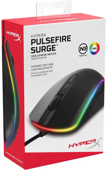 Игровая мышь HyperX Мышь Pulsefire Surge, черный матовый - купить по ...