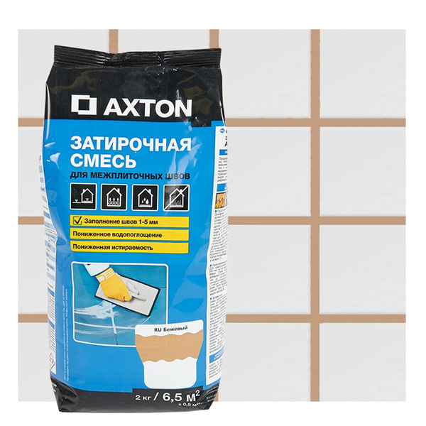 Затирка цементная Axton А300 цвет бежевый 2 кг - купить с доставкой по ...