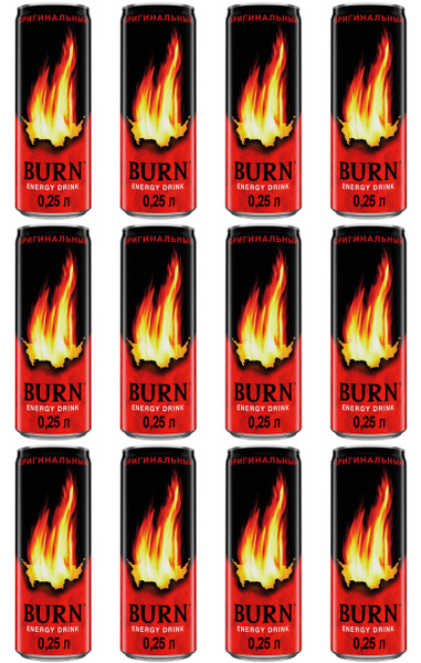 Burn Энергетический напиток "Original", 250 мл, 12 шт - купить с ...