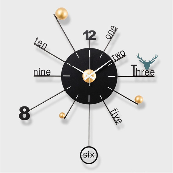 Стильные декоративные настенные часы в гостиной,Настенные украшения ...