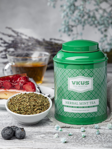 Травяной листовой чай VKUS Мята в подарочной банке 60 gr. купить на ...
