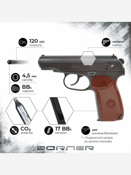 Пневматический пистолет Borner PM49 - купить по выгодной цене в ...