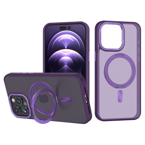 Чехол на iPhone 15 с MagSafe титановый силиконовый матовый, с ...