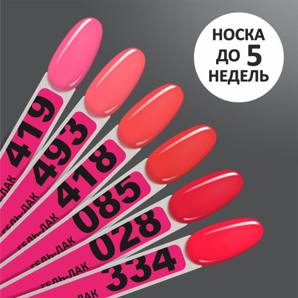 Набор гель лаков "Розовый летний" 6 шт. * 8 мл / Фокси Эксперт ...