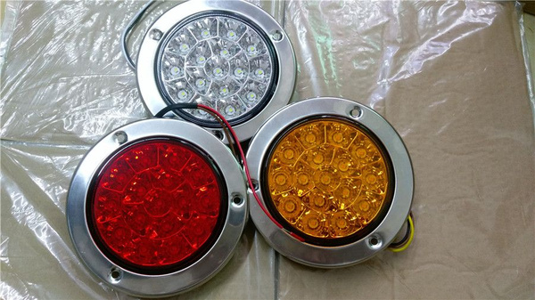 16-Led 12V 24V Круглые Прозрачные Линзы Красные Задние Фонари Заднего ...