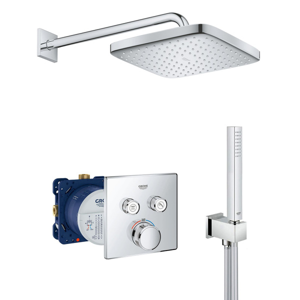 Характеристики Душевая система с тропическим душем и термостатом Grohe ...
