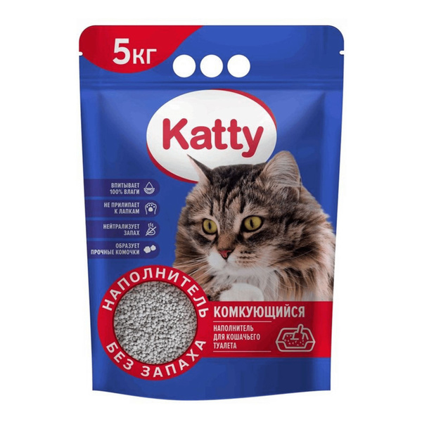 Katty Наполнитель Минеральный Комкующийся 5000г. - купить с доставкой ...