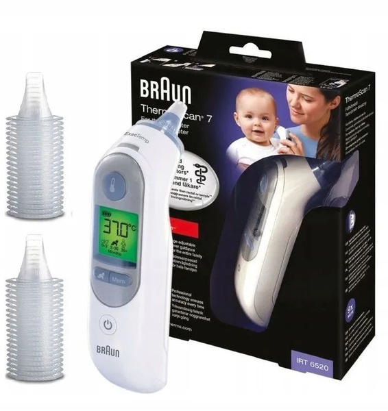 Инфракрасный детский ушной термометр Braun ThermoScan 7 IRT-6520 ...