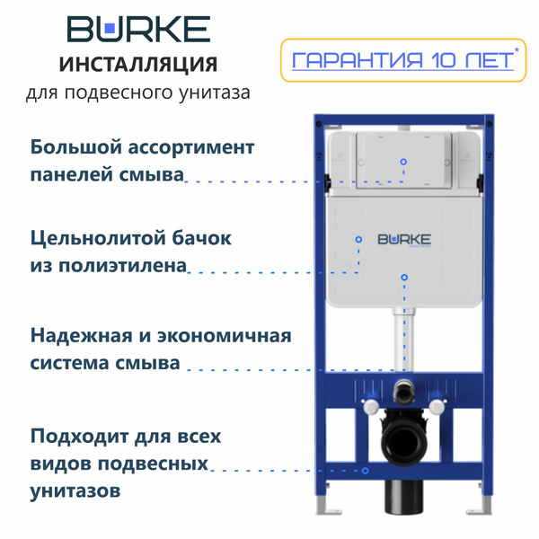 Инсталляция для подвесного унитаза BURKE MOD1 - купить инсталляцию по ...