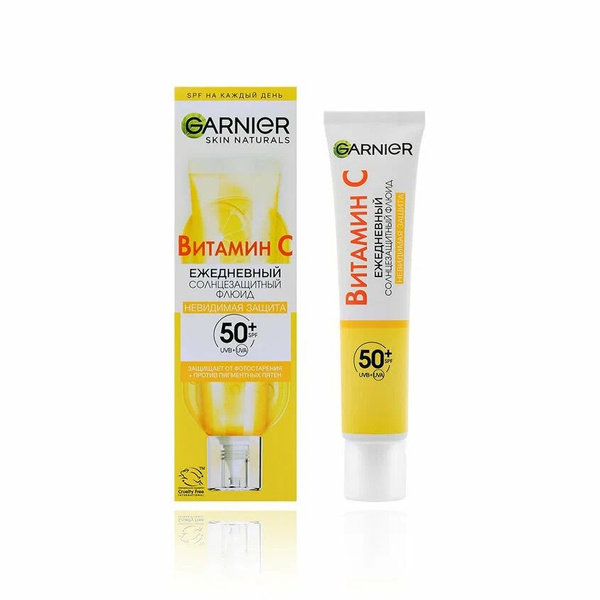 GARNIER Ежедневный солнцезащитный флюид Невидимая Защита SPF 50+, 40 мл ...