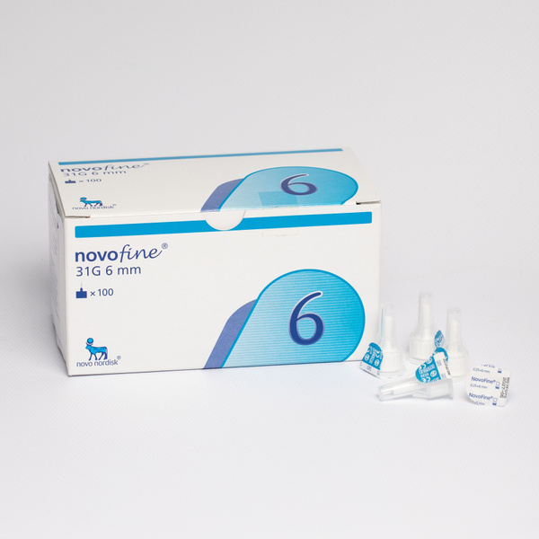 Иглы для шприц-ручек Novofine (НовоФайн) 31G, 0,25 мм x 6 мм, 100 шт ...