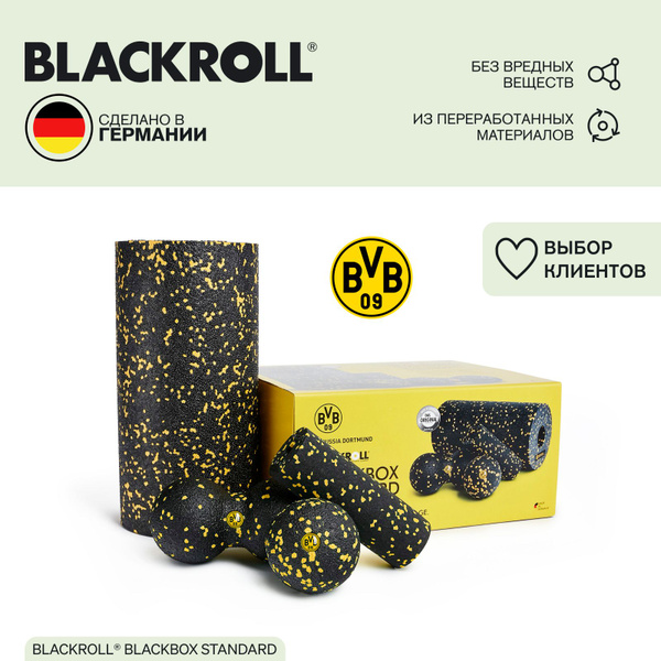 Комплект массажных роликов BLACKROLL BLACKBOX STANDARD с мини валиком ...
