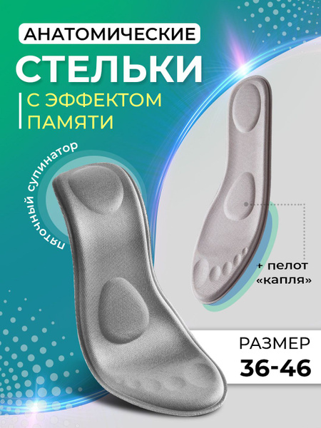 Стельки для обуви, с эффектом памяти, анатомические стельки купить на ...