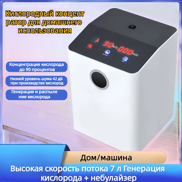 Домашний кислородный небулайзер, маленький портативный кислородный ...