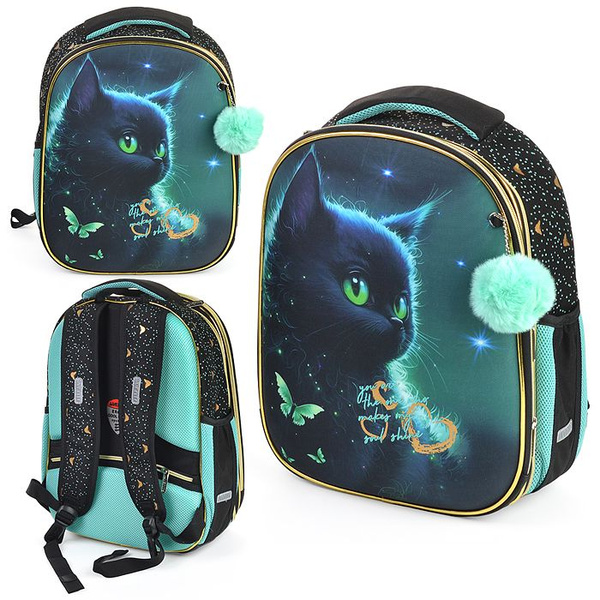 Рюкзак "Choice Lite. Black Cat" школьный жесткий 38x29x17 см (17 л) вес ...