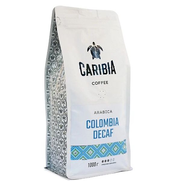 Кофе зерновой Caribia Arabica Colombia Decaf - купить с доставкой по ...