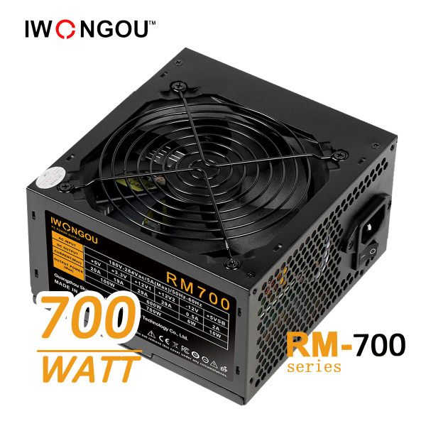 IWONGOU Блок питания компьютера ATX,12CM кулер ,20+4p,2*CPU(4+4),2*PCI ...