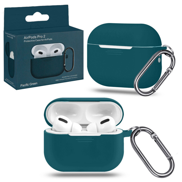 Чехол AirPods Pro 2 силиконовый/ кейс для наушников Apple/ зеленый ...