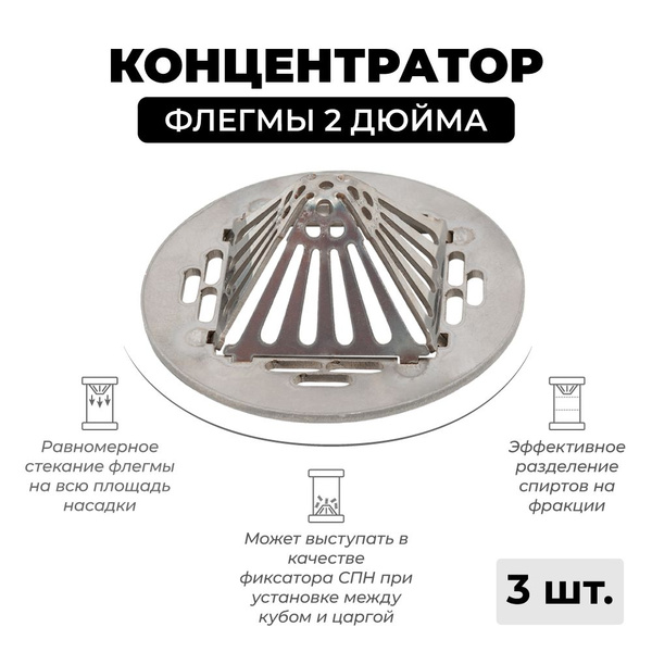 Концентратор флегмы 2 дюйма - Фиксатор СПН (2 в 1) продольные прорези ...