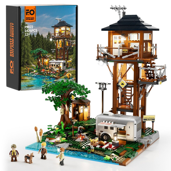 Кемпинг Сторожевая башня,Хижина в лесу,1426pcs,конструктор здание ...
