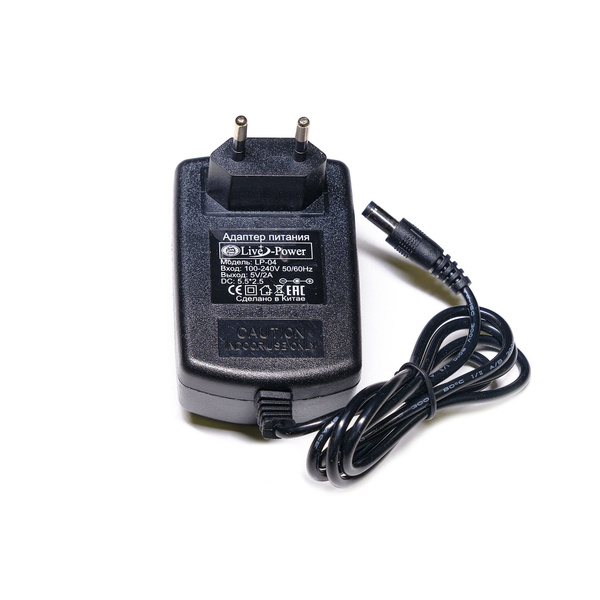 Блок питания (5V 2A) сетевой адаптер стабилизированный. Штекер 5,5 х 2 ...