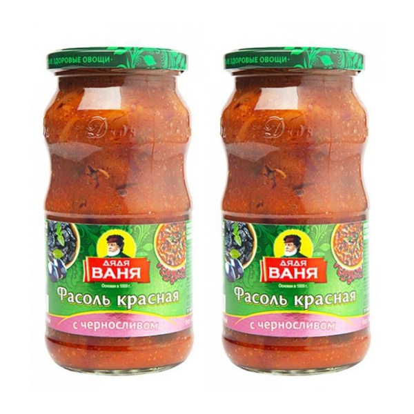 Дядя Ваня Фасоль красная с черносливом, 470 г, 2 шт - купить с ...