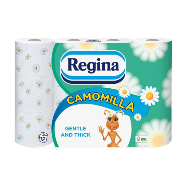 Туалетная бумага 12 рулонов 3 слоя Regina, ароматизированная, запах ...