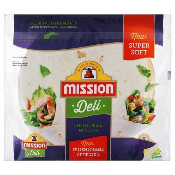 Mission Пшеничные Лепешки Тортильи, 250 г - купить с доставкой по ...