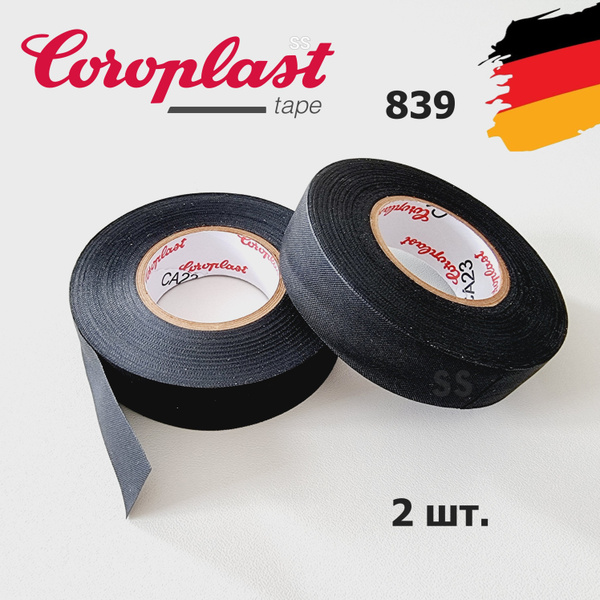 Coroplast 839, 2шт. 25 метров * 19мм * ПЭТ-ткань лавсан, тканевая ...