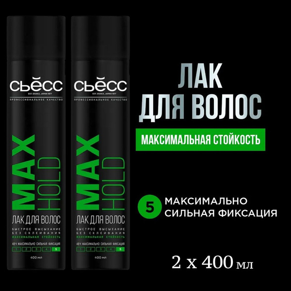 Лак для волос 2шт Syoss Сьесс Max Hold максимально сильная фиксация и ...