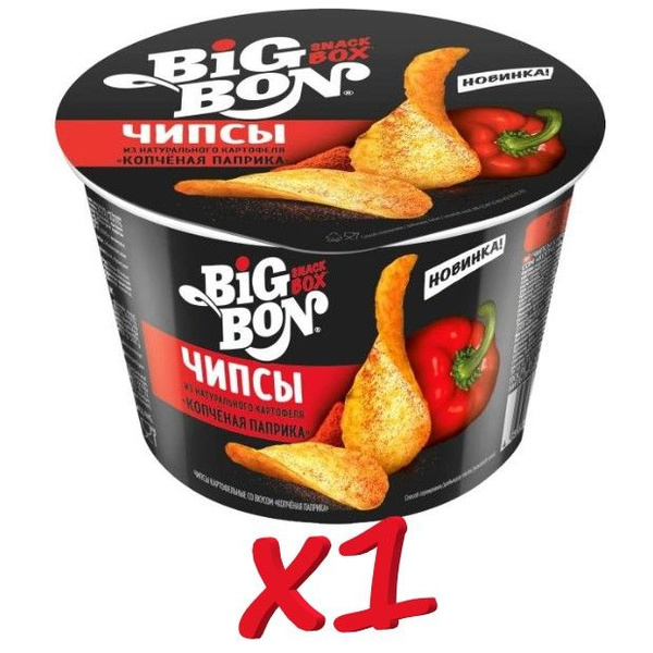 Чипсы Big Bon картофельные Копченая паприка 70г - купить с доставкой по ...