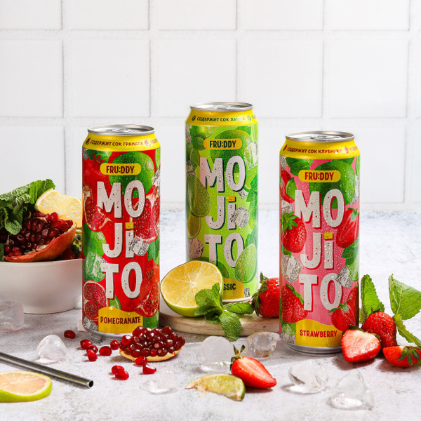 Газированный напиток Мохито FRUDDY, газировка Mojito освежающий ...