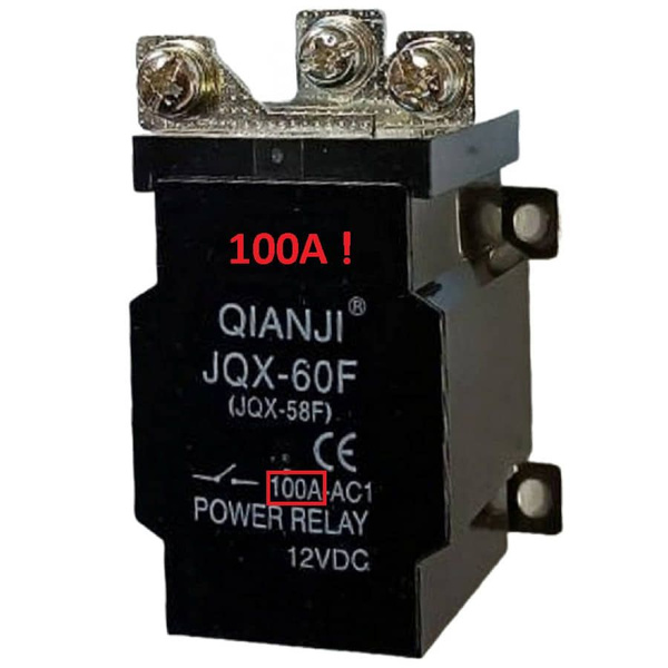 Силовое реле Qianji JQX-60F-A (JQX-58F) управление 12В, контакты 250В ...