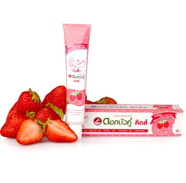 Herbal Toothpaste For Kids STRAWBERRY FLAVOUR, Twin Lotus (Детская ...