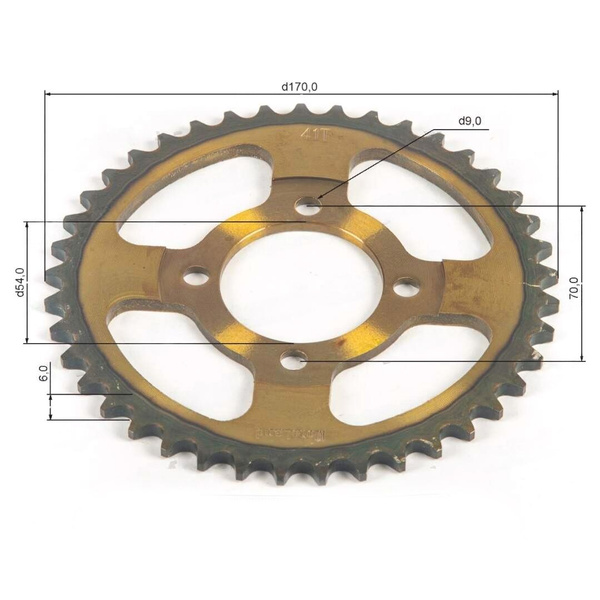 Венец, звезда ведомая (420-41) сталь, закаленные зубья Alpha/Delta ...